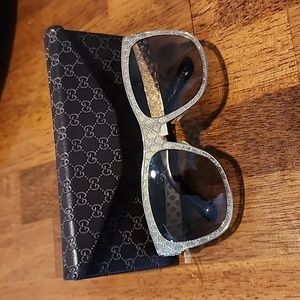 Gold Gucci sunglasses